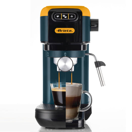 Ariete Spresso Machine Super Slim Design Mango Yellow