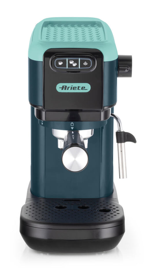 Ariete Spresso Machine Super Slim Design Light Aquamarine