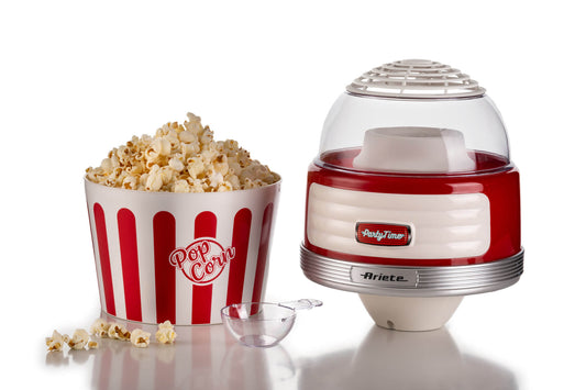 Ariete Pop Corn Maker Party Time With Removable Bowl Red